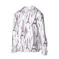 thumbnail image 2 of Pofeuu Lavender Flowers Print Sun Protection Outdoor Lightweight Full Zip UV Cooling Hoodie Long Sleeve Summer Clothing for Outdoor Hiking-Medium, 2 of 5