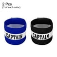 thumbnail image 3 of Unique Bargains Captain's Armband Elastic Arm Band for Soccer Training Black Blue, 3 of 5