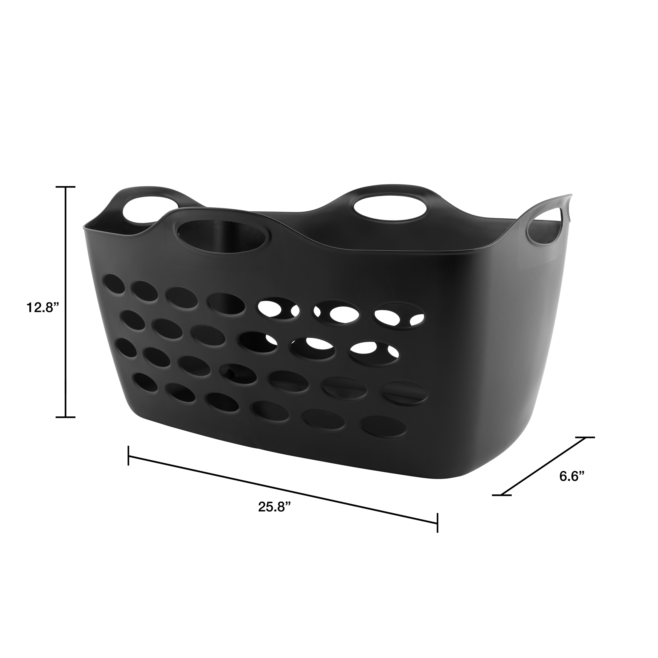 Mainstays 1.6 Bushel Flex Rectangle Laundry Basket, Set of 2.