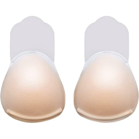 

Pikadingnis Invisible Sticky Bra for Breast Lift Strapless Sticky Push up Reusable Bra Silicone Adhesive Backless Bra for Women & Girls A