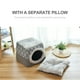 thumbnail image 5 of Cama para gatos con calentamiento automático Cueva 2 en 1 Cojín plegable para perros Cama suave, 5 of 8