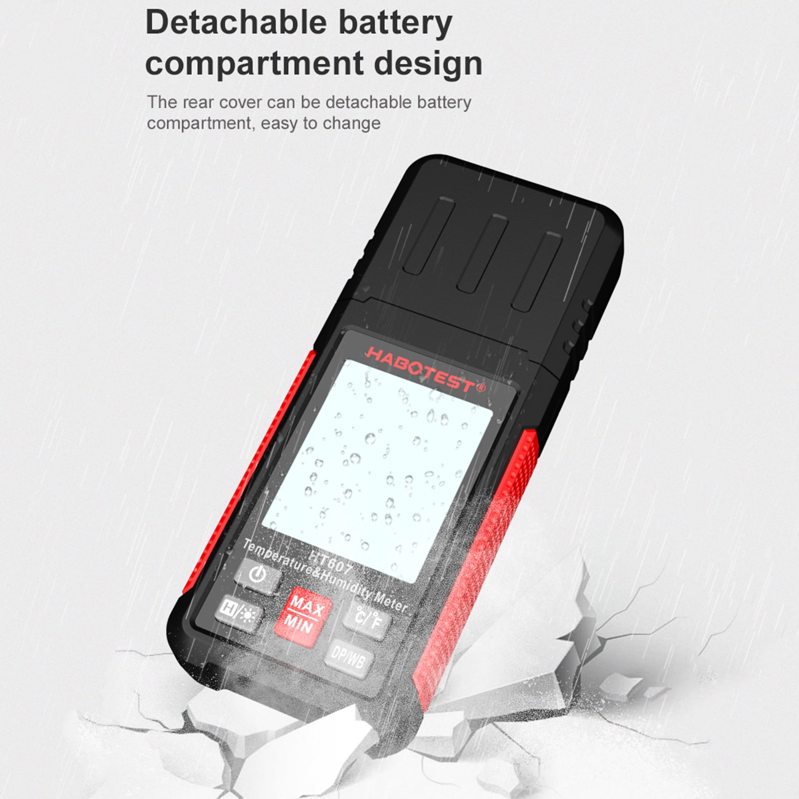 Shinysix HABOTEST HT607 Digital Hygrometer Thermo-hygrometer for Temperature & Humidity Detection