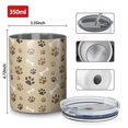 thumbnail image 4 of 12oz Coffee Tumblers Brown Dog Paw Footprint Bone Stainless Steel Vacuum Insulated Travel Tumbler Coffee Cups Mug with Lid and Straw with Cleaning Brush for Cold & Hot Drinks, 4 of 5