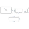 thumbnail image 2 of ALFI brand ABCO3020SB Concrete Color 30 inch Reversible Single Fireclay Farmhouse Kitchen Sink, 2 of 13