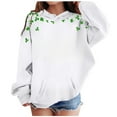 thumbnail image 2 of Toddler Girl Hoodie Floral Print with Pocket Long Sleeved Hoodie Fall Fashion Clothing Size 3-4T ,White, 2 of 4