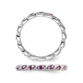 thumbnail image 4 of Gem & Harmony 1/3 Carat (Ctw) Lab-Created Ruby Band Ring in Sterling Silver for Women, 4 of 6