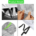 thumbnail image 6 of Car Cover for Sedan Waterproof All Weather Universial Indoor Outdoor Auto Cover Sun UV Snow Dust Resistant Protection Cover, Size L, 185x71x59 inches, 6 of 9