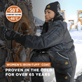 thumbnail image 3 of RefrigiWear Women's Insulated Iron-Tuff Coat - Windproof, Water-Resistant Jacket for Extreme Cold, -50°F Comfort Rating, Navy - X-Large, 3 of 7
