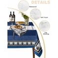 thumbnail image 2 of Navy Blue Anchor Table Cloth, Waterproof Tablecloth for Square Tables, Nautical Summer Beach Coastal Ocean Reusable Washable Fabric Table Cover for Restaurant Kitchen Dining Tables 60"x60", 2 of 9