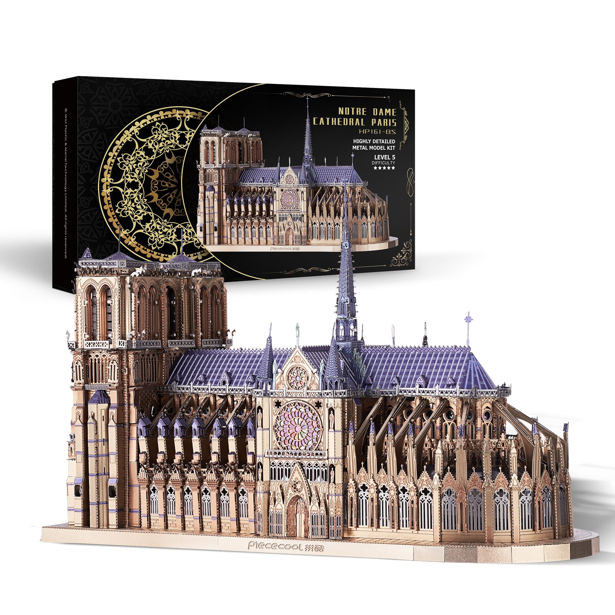 Metal Puzzles Notre Dame De Paris Church Metal Kits Architecture Building Toys Set - Walmart.com