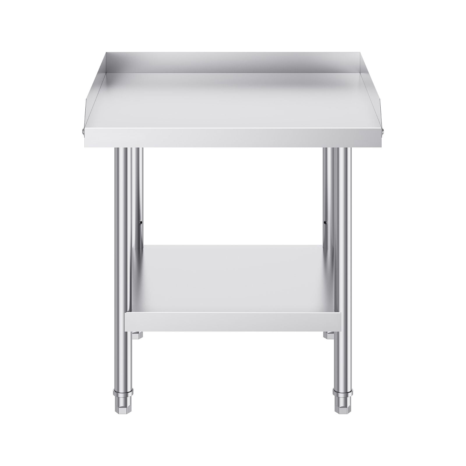 24x24x26 in Stainless Steel Commercial Work Table, 3-Sided Backsplash, Heavy  Adjustable Height for Restaurant Home Hotel
