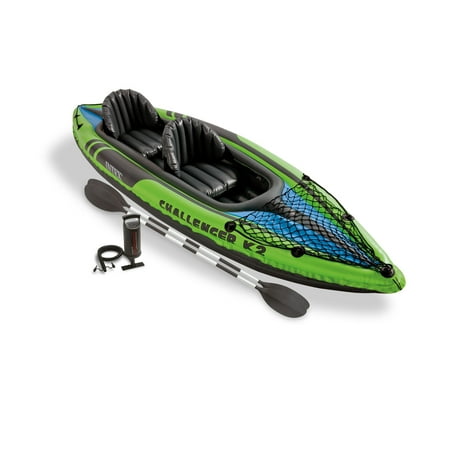 Intex Challenger K2 Inflatable Kayak with Oars and Hand Pump
