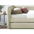 thumbnail image 5 of Tan Daybed with Trundle - Twin Over Twin Upholstered Polyester, Easy Maintenance, 45"W x 86"D x 34"H, Perfect for Living Room or Guest Room, 5 of 6