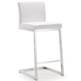 thumbnail image 1 of Tabouret de Comptoir en Acier Inoxydable Blanc Parma - Ensemble de 2, 1 of 5