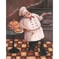 thumbnail image 2 of Unknown 20x24 White Modern Wood Framed Museum Art Print Titled - Halloween Chef I, 2 of 4