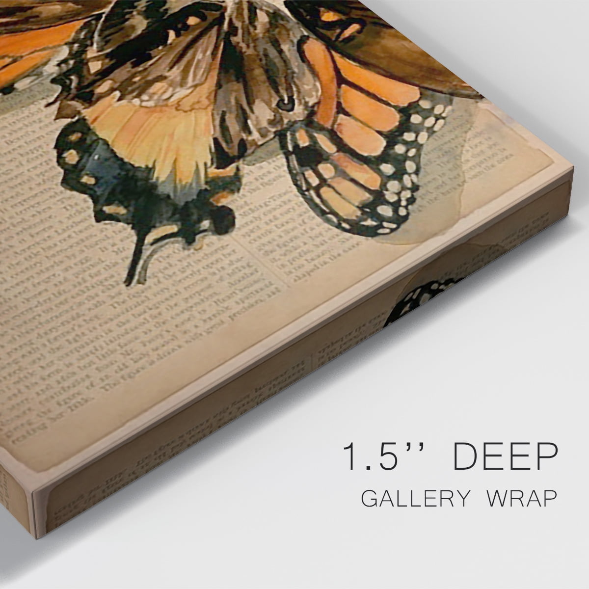 Winged Wreath II Premium Gallery Wrapped Canvas - Ready to Hang