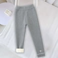 thumbnail image 5 of Lovskoo Toddler Girls Winter Leggings Fleece Lined Tights Footless Elastic Cotton Full Length Pants for 1-8 Years Old Gray, 5 of 9