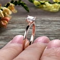 thumbnail image 5 of 1.00 carat Classic Princess Cut Moissanite Diamond Solitaire Engagement Ring on 10k Rose Gold, 5 of 5