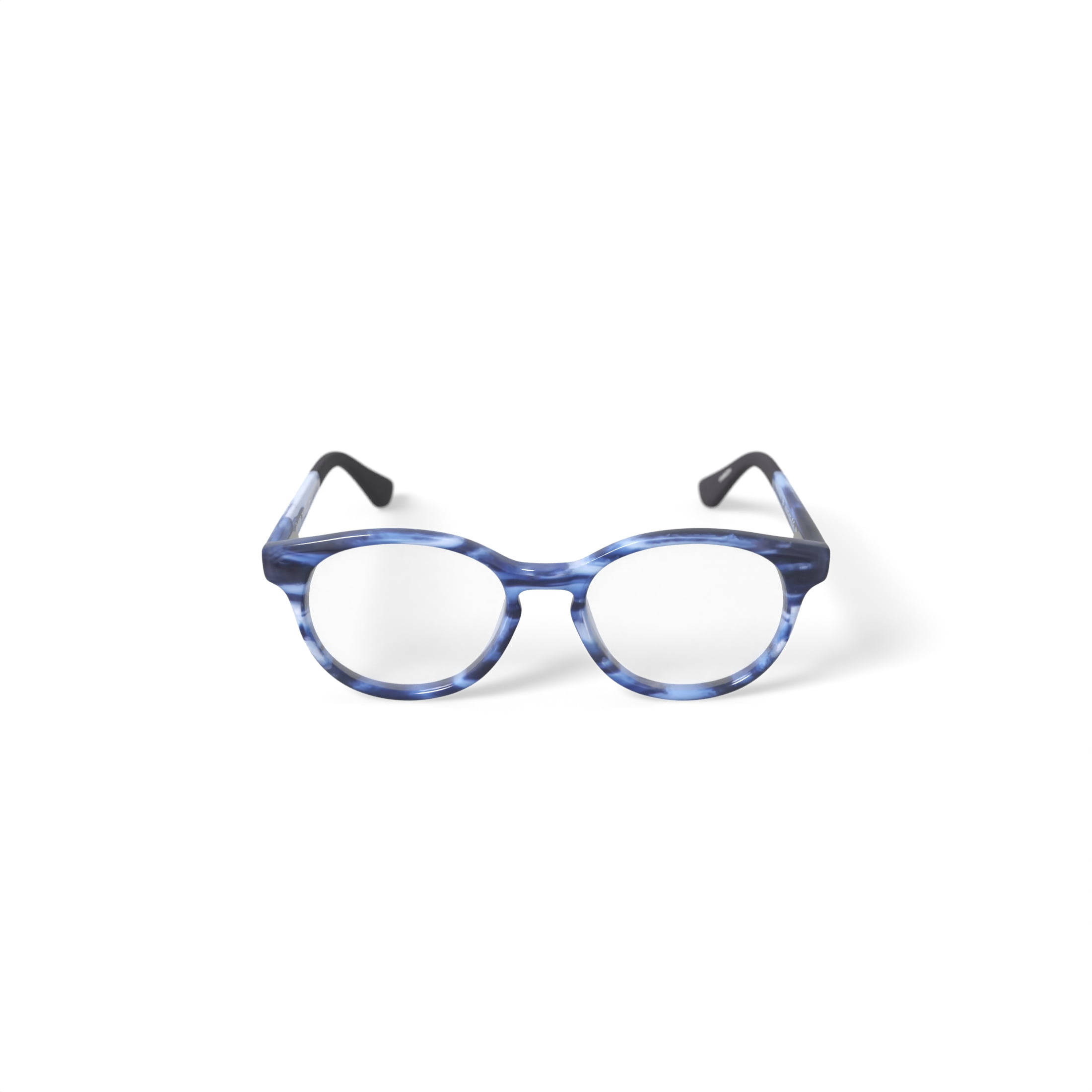 Jonas Paul Youth Paul/Paige Round Prescription Eyeglasses with Case, Blue Tortoise