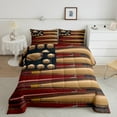 thumbnail image 2 of Erosebridal Baseball Comforter Set Twin Size Baseball Games Bedding Set American Flag Comforter Sports Theme Quilt Set, 2 of 7