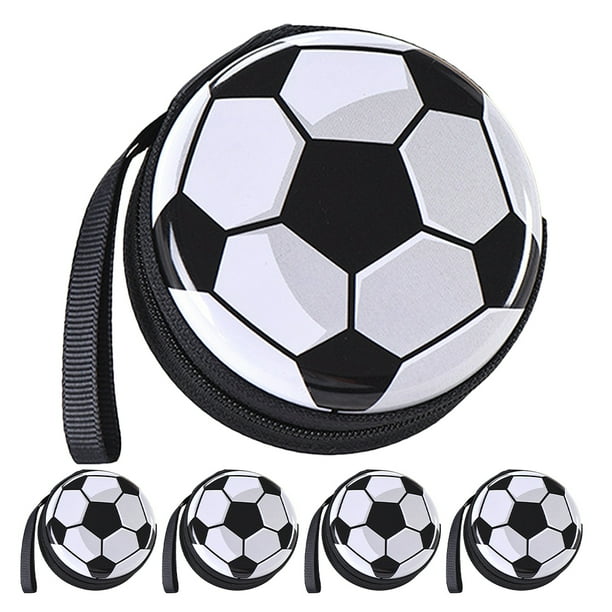 monederos de fútbol de hojalata, monederos de hojalata con forma de balón de fútbol, monederos creativos, monederos deportivos de hojalata para amantes del fútbol