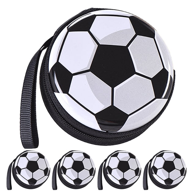 monederos de fútbol de hojalata, monederos de hojalata con forma de balón de fútbol, monederos creativos, monederos deportivos de hojalata para amantes del fútbol