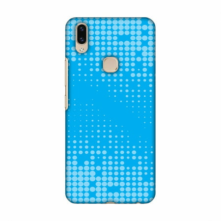 Vivo V9 Case - Carbon Fibre Redux Aqua Blue 12, Hard Plastic Back Cover, Slim Profile Cute Printed Designer Snap on Case with Screen Cleaning