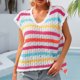 thumbnail image 1 of Camiseta de Manga Corta con Cuello en V, Camiseta de Manga Corta Casual para las Mujeres de Primavera Y Verano, 1 of 4