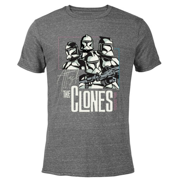 Star Wars The Clones Tour ‘02 - Short Sleeve Blended T-Shirt for Adults - Customized-Dark Heather