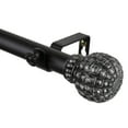 thumbnail image 3 of 1" Dia Adjustable 28"-48" Curtain Rod with Saina Finials - Black,(100-05-282), 3 of 3