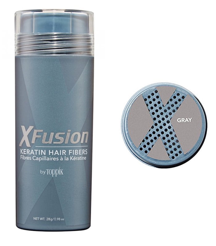 XFusion Genuine Keratin Hair Fibers Economy Size Gray 28g