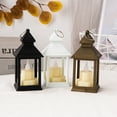 thumbnail image 5 of Visland 5.6" Vintage Candle Lantern with LED Pillar Candle- IP44 Waterproof Candle Lantern Battery Operated Hanging Lantern Porch Light - Tabletop Lantern Decorative Outdoor,1Pcs, 5 of 8