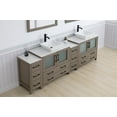 thumbnail image 4 of Vanity Art 96" Double Sink Freestanding Bathroom Vanity Set with Engineered Marble Top and Mirror, 4 of 9