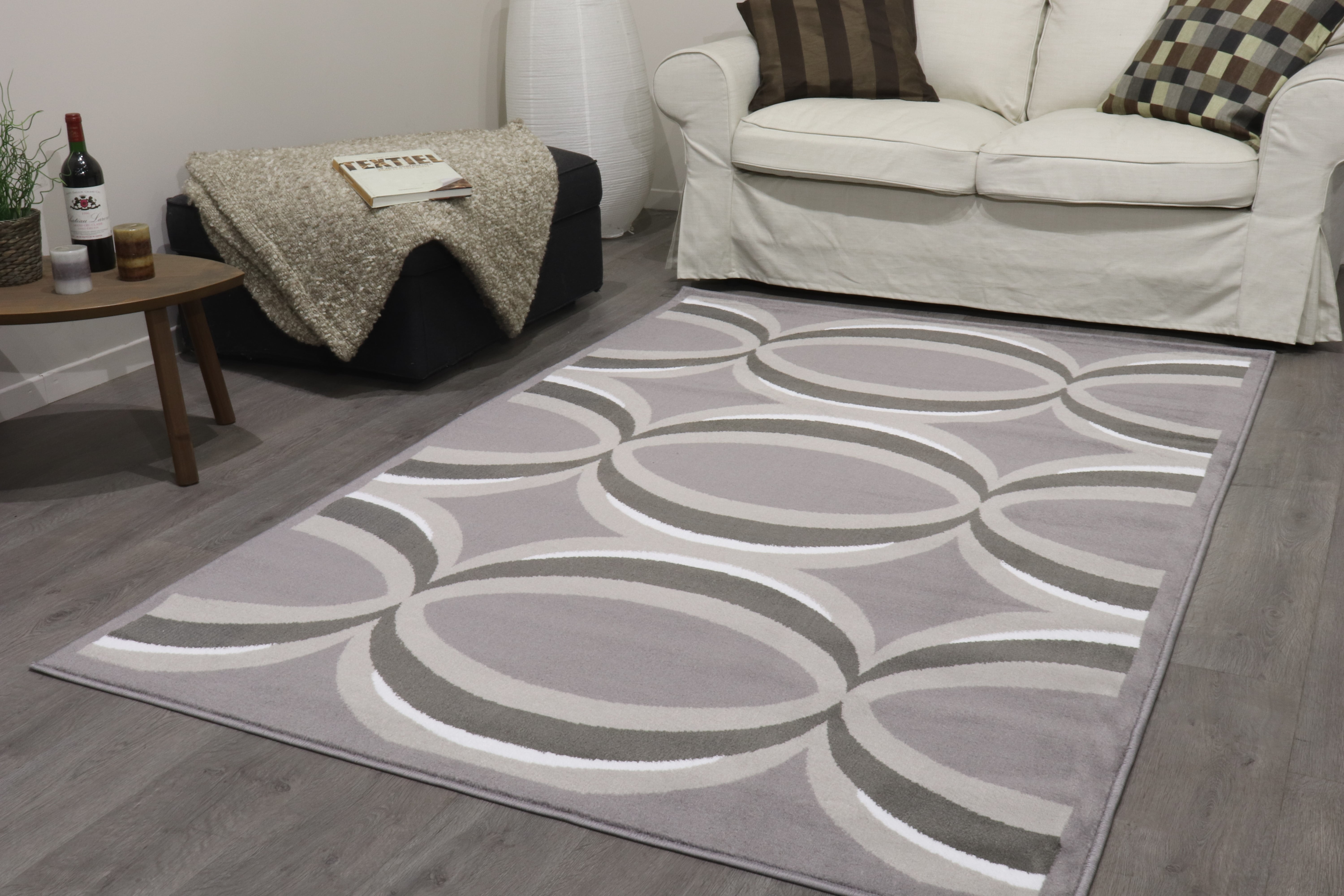 Lorient Home Taupe and Grey Area Rug 8'x10' Perfect For Any Room