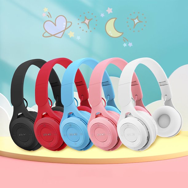 Auriculares inalámbricos AURORA TRADE de alta fidelidad con reducción de ruido inteligente, ligeros, compatibles con Bluetooth 5.0, bonitos auriculares estéreo deportivos para juegos de computadora.