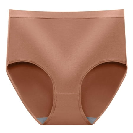 vigerkar High Waisted Underwear For Women Comfy Briefs Full Coverage Soft Everyday Panty Breathable Panties Orange  XL