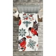 thumbnail image 3 of Ambesonne Rowan Quilted Bedspread Set 2 Pcs, Christmas Composition Art, Twin Size, Scarlet Grey Black, 3 of 3