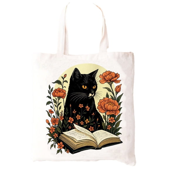 Canvas Tote Bag for Women, Cute Tote Bag with Zipper Pocket, Heavy Duty Reusable Shopping Bags for Grocery