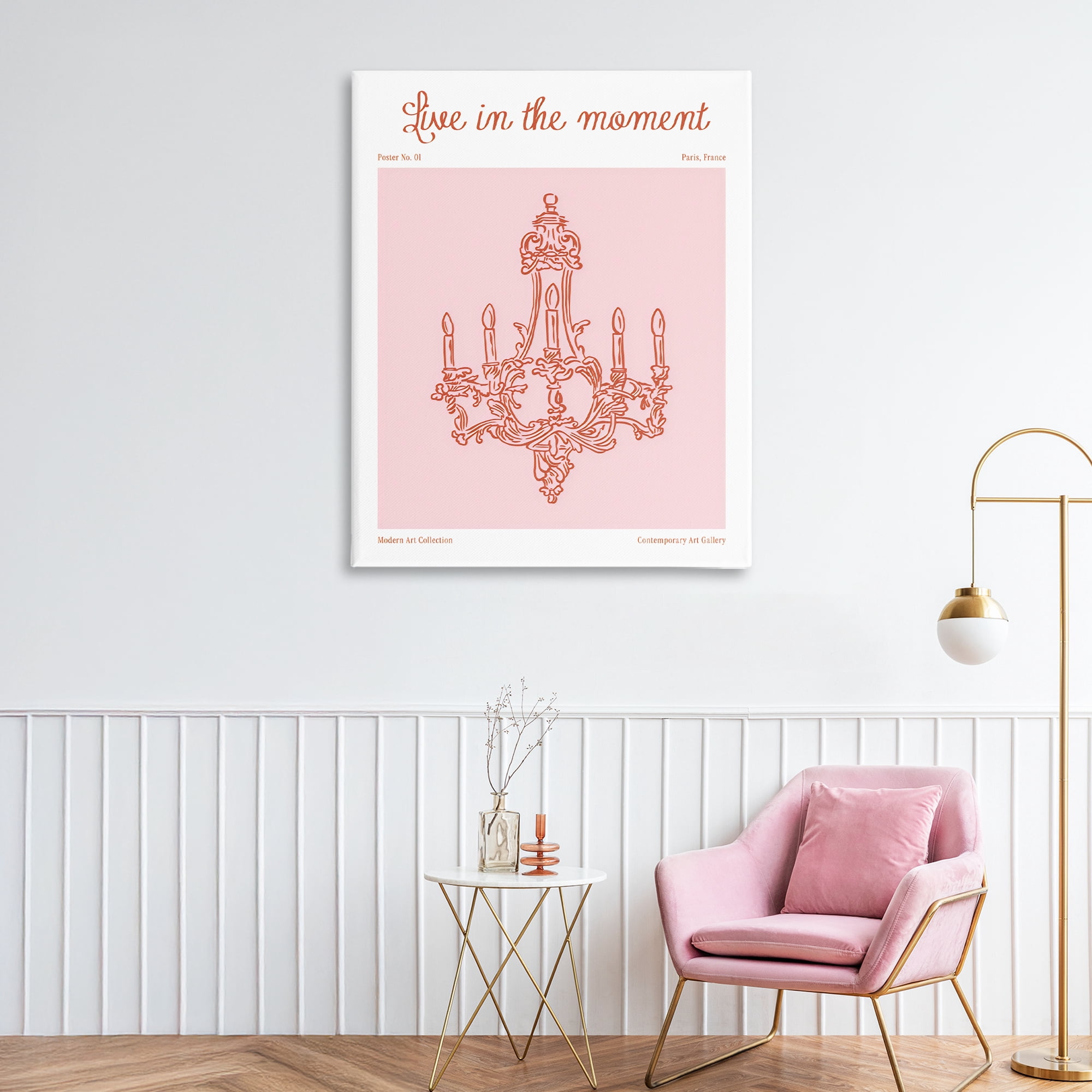 Stupell Industries Live In The Moment Chandelier Canvas Wall Art, design by The Prints Vibe