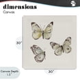 thumbnail image 4 of Stupell Industries Transitional Delicate Butterflies on Beige Canvas Art, 30 x 30, by Patricia Pinto, 4 of 8