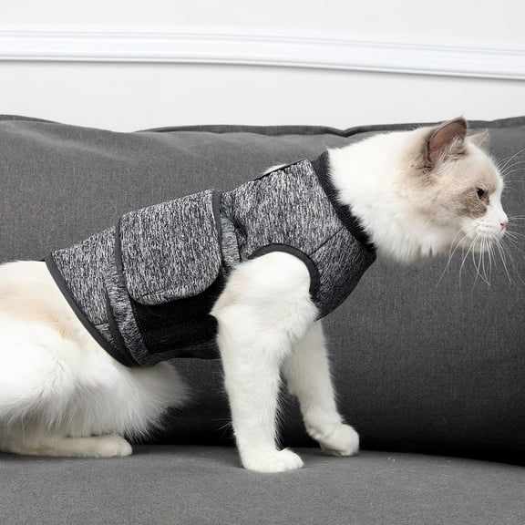 Cat Anxiety Jacket, Adjustable Pet Cat Anxiety Relief Coat for Pet Cats, Pet Embracing Comfort Clothes Cat Anxiety Calming Wrap Cat Jacket Calming Vest