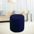 thumbnail image 4 of Round Ottoman Covers Slipcover Stretch Footstool Protector Covers Machine Washable Fabric Stool Covers Furniture Protector Cover for Living Room Navy, 4 of 7