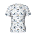 thumbnail image 4 of Vsdgher Music Shark Print Men's Dry Fit Mesh Athletic Shirts Moisture Wicking Tennis T-Shirt Tops, 4 of 9