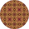 thumbnail image 1 of Ahgly Company Machine Washable Indoor Round Transitional Orange Area Rugs, 8' Round, 1 of 7