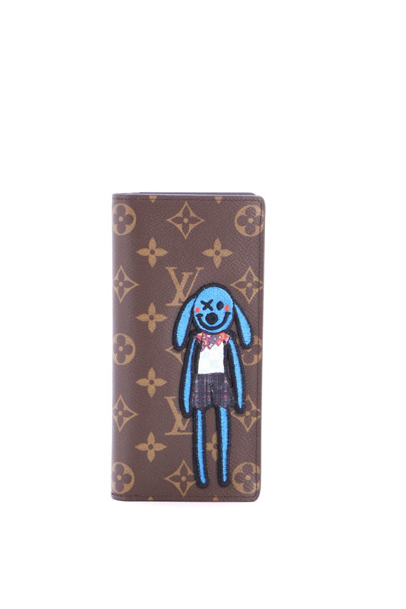 Pre-Owned Brazza Wallet Monogram Canvas with LV Friends Patch By Rebag