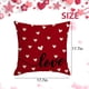 thumbnail image 3 of Ropa de cama, fundas de almohada para San Valentín, juego de 45 x 45 cm con corazones blancos, fundas de cojín decorativas para sofá, regalo para San Valentín, fundas de almohada rojas., 3 of 7