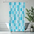 Blue Pool Tile Water Print Shower Curtain,Cloth Fabric Waterproof ...