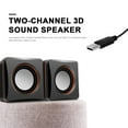 thumbnail image 3 of Dujiujun 1 Pair Wired Speaker Portable USB Powered Mini Loudspeaker 3.5 Jack Subwoofer Speaker for Computer Laptop, 3 of 7