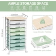 thumbnail image 2 of Rolling Storage Cart with Drawers,Utility Cart With 8 Drawers and Wooden Tabletop,Rolling Drawer Cart,Storage Drawer Cart for Living Room,Classroom,Bedroom,Bathroom,Dorm,Office,Bright White, 2 of 7