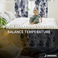 thumbnail image 3 of Fsddascl Navy Blue Coastal Blackout Curtains for Bedroom/Living Room, Thermal Insulated Kitchen Curtains, Coral Shell Summer Beach Nautical Grommet Darkening Window Treatment Drapes 52"x72"x2, 3 of 6